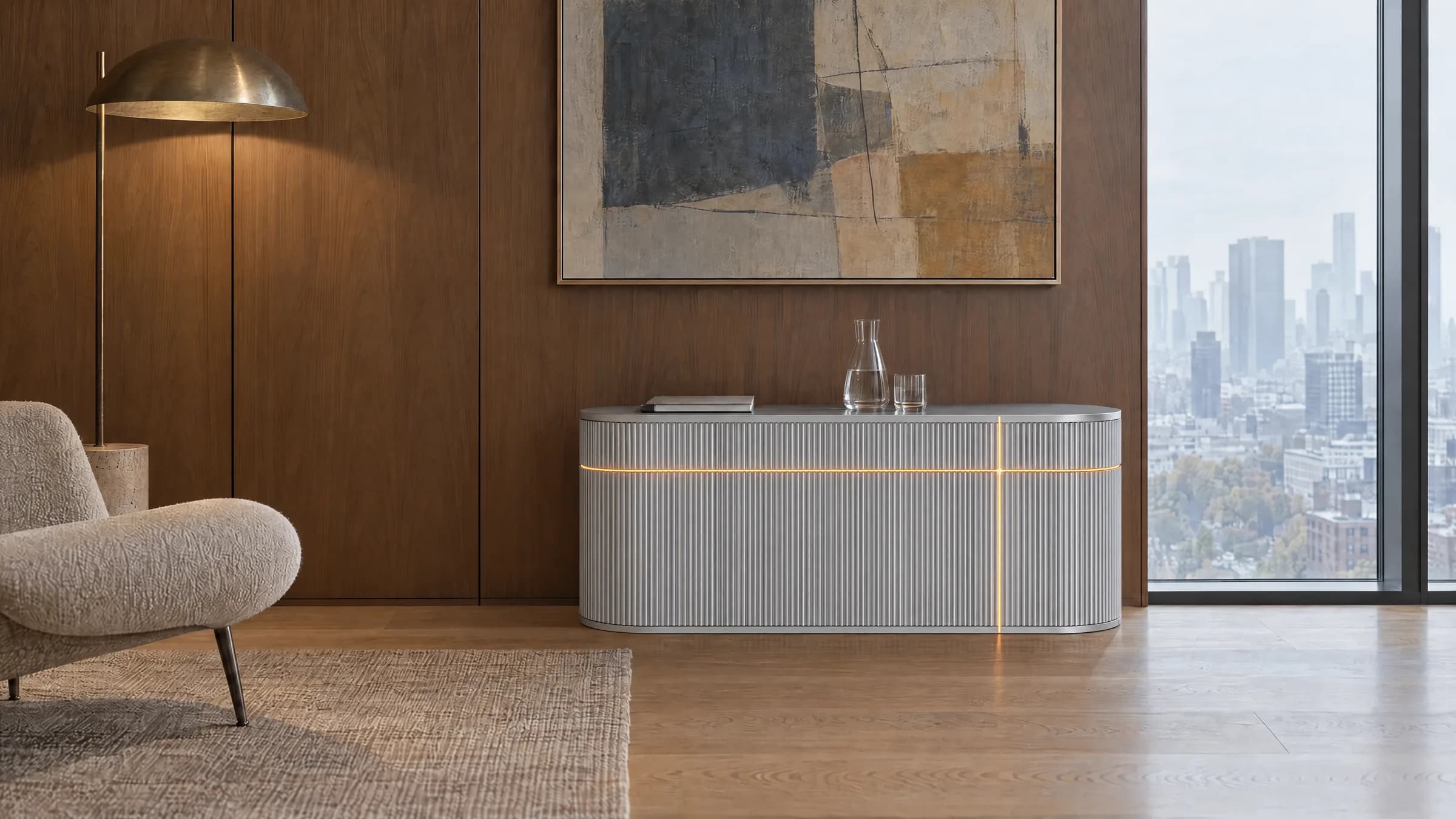 Wick Ultra in silver in an executive office